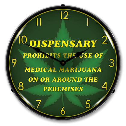 Collectable Sign and Clock - Marijuana Dispensary Clock