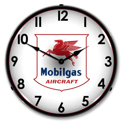 Collectable Sign and Clock - Mobilgas Aircraft Clock