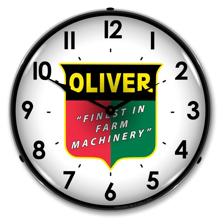 Collectable Sign and Clock - Oliver Farm Machinery Clock - 