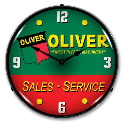 Collectable Sign and Clock - Oliver Tractor Sales & Service Clock