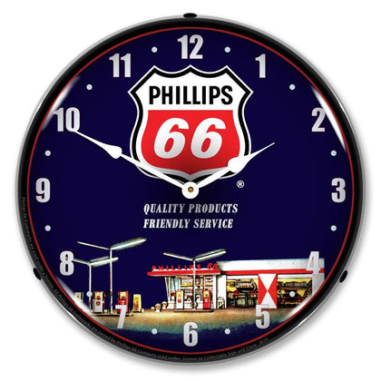Collectable Sign and Clock - Phillips 66 Gas Station 1 Clock