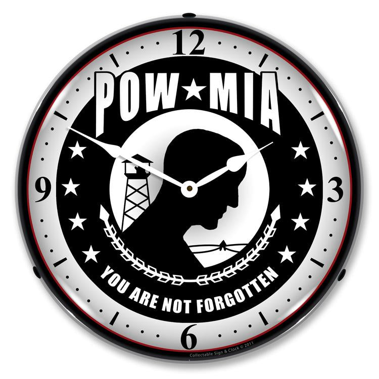 Collectable Sign and Clock - POW MIA Clock