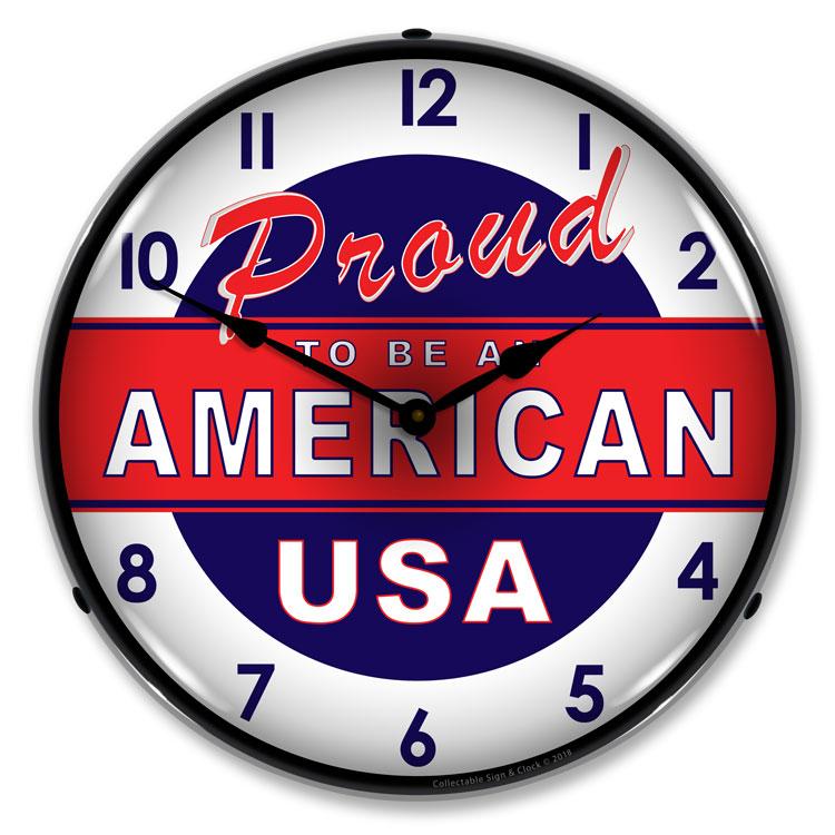 Collectable Sign and Clock - Proud to be American Clock 1807872 ...