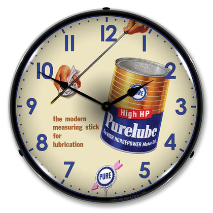 Collectable Sign and Clock - Purelube Oil Clock