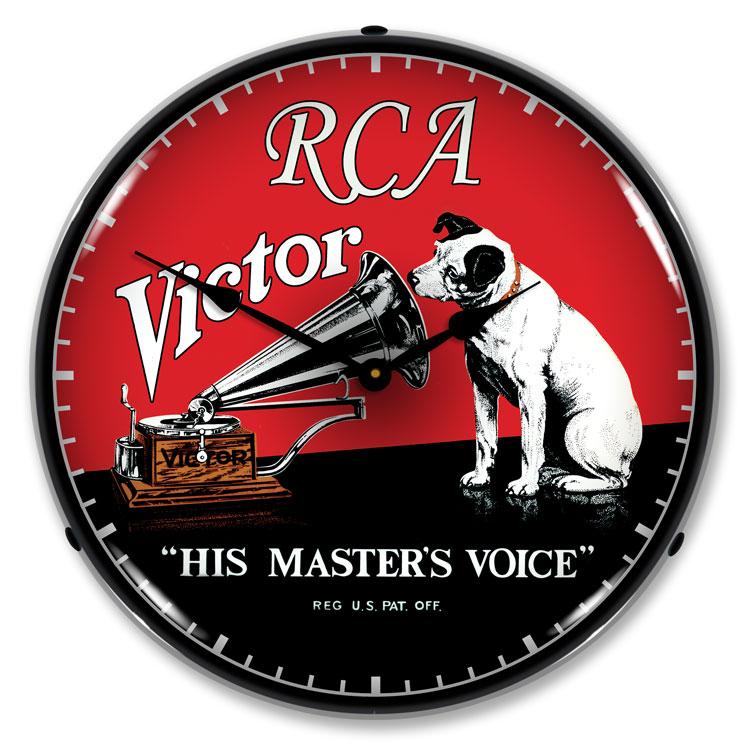 Collectable Sign and Clock - RCA Victor Clock