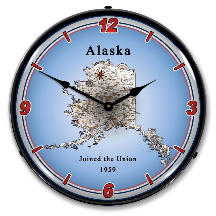 Collectable Sign and Clock - State of Alaska Clock
