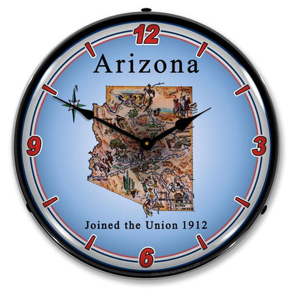 Collectable Sign and Clock - State of Arizona Clock