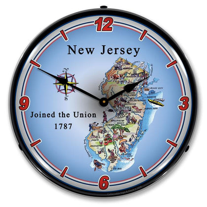 Collectable Sign and Clock - State of New Jersey Clock