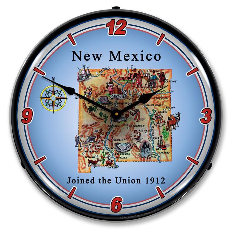 Collectable Sign and Clock - State of New Mexico Clock