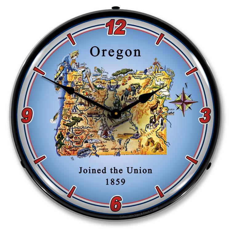 Collectable Sign and Clock - State of Oregon Clock