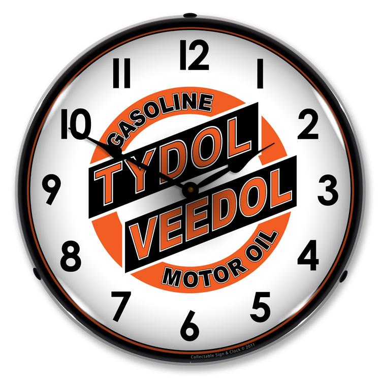 Collectable Sign and Clock - Tydol Veedol Clock