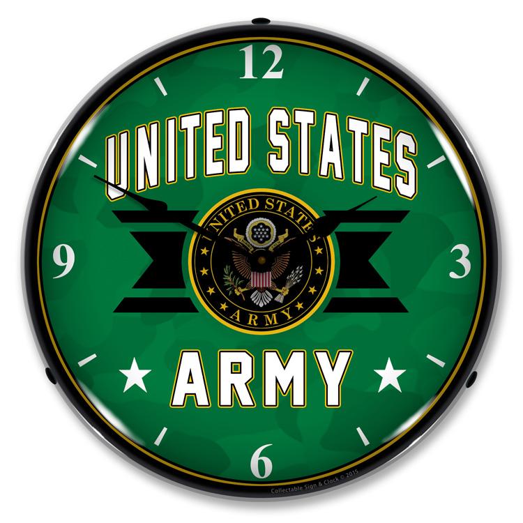 Collectable Sign and Clock - United States Army Clock