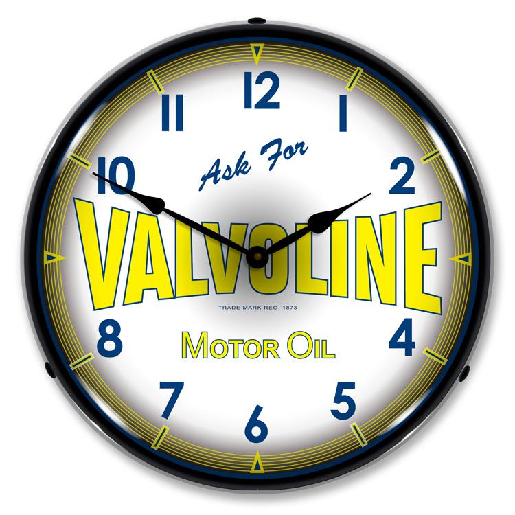 Collectable Sign and Clock - Valvoline Motor Oil Clock