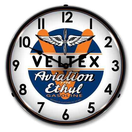 Collectable Sign and Clock - Veltex Avaition Clock