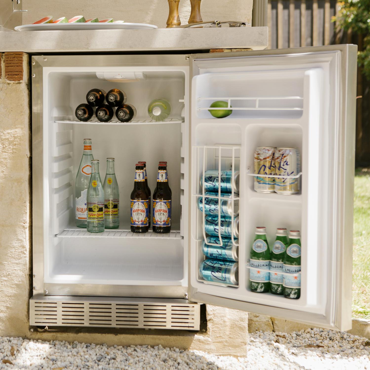 Coyote 21-Inch 4.1 Cu. Ft. Right Hinge Outdoor Rated Compact Refrigerator - CBIR
