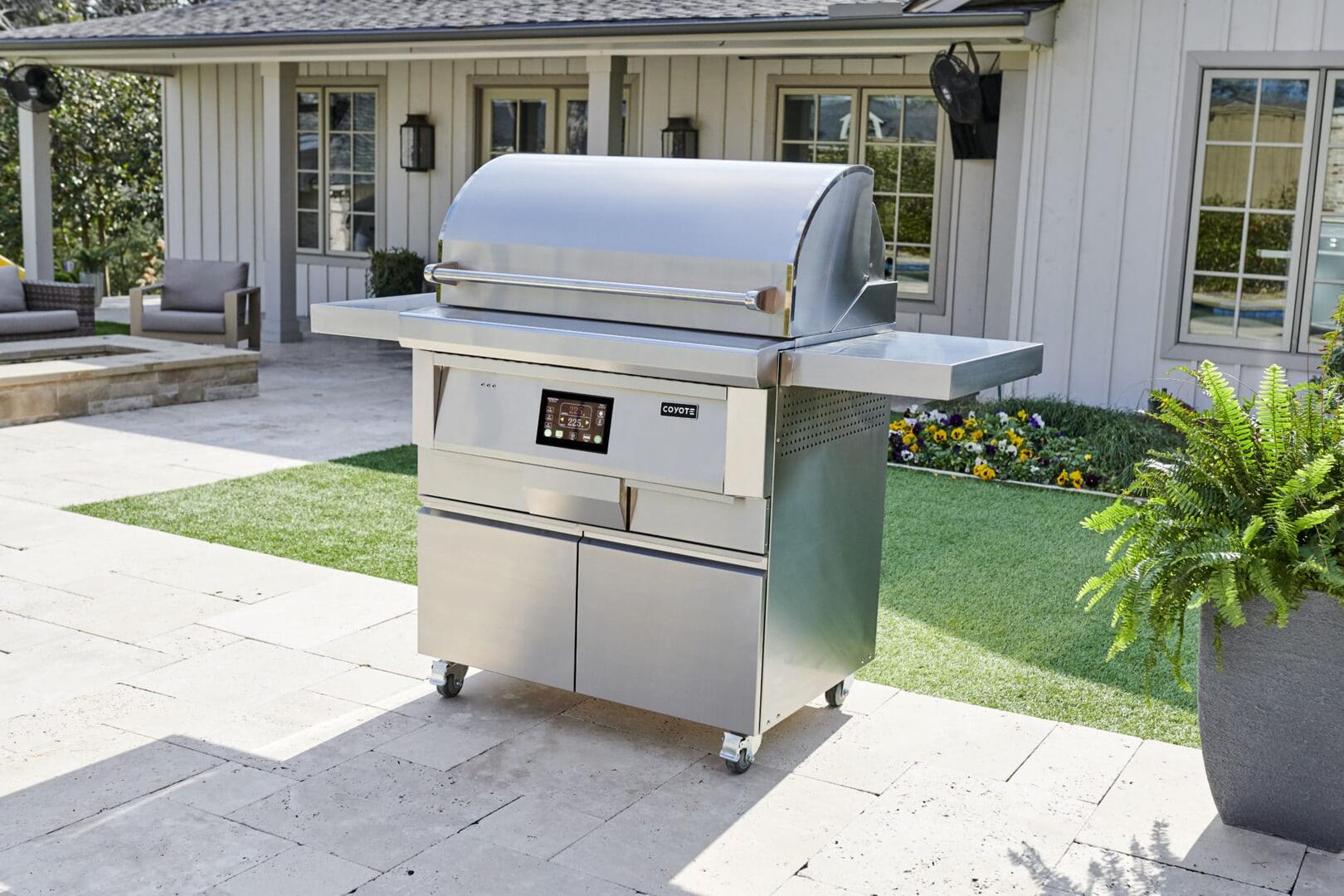 Coyote 36 Inch Freestanding Pellet Grill with 1056 sq. 