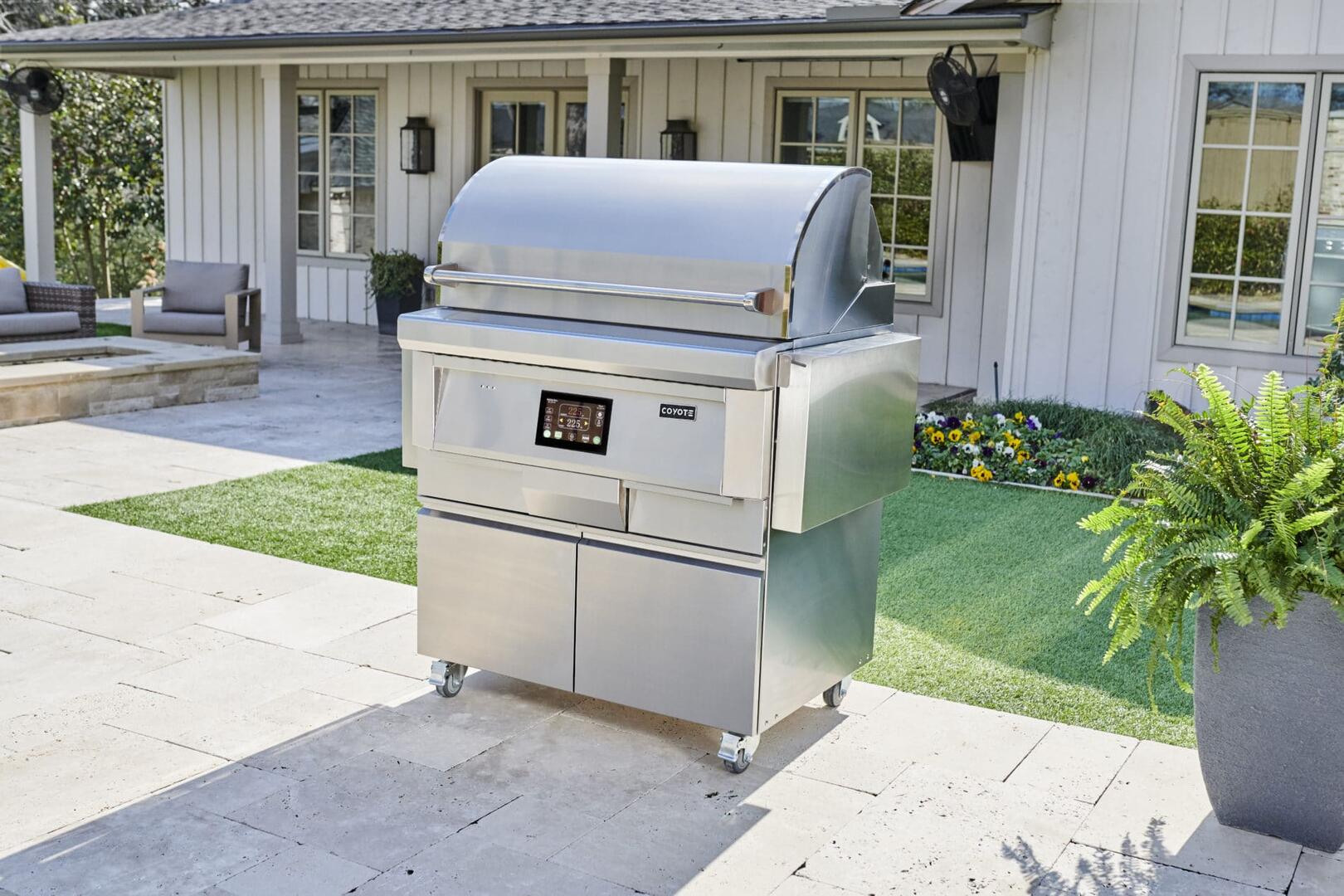 Coyote 36 Inch Freestanding Pellet Grill with 1056 sq. 