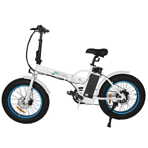 Ecotric Portable Folding 500W Electric Fat Tire City Bike - 