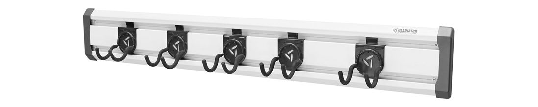 Gladiator 32 in. L GearTrack Garage Track Storage System with 5-Hooks