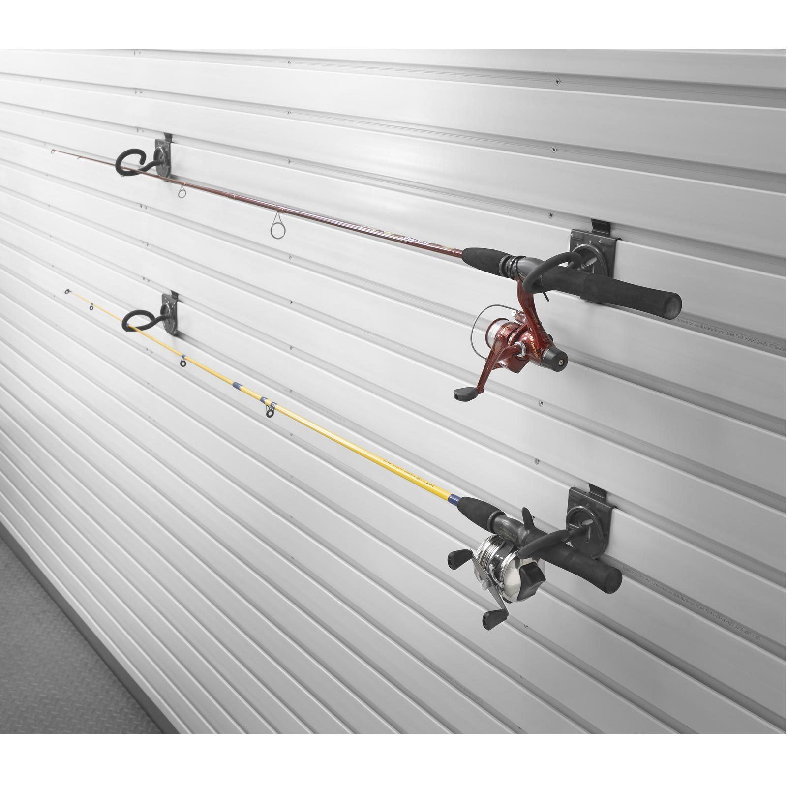 fishing rod holder in garage Gladiator Fishing Pole Holder GAWVXXFHTH