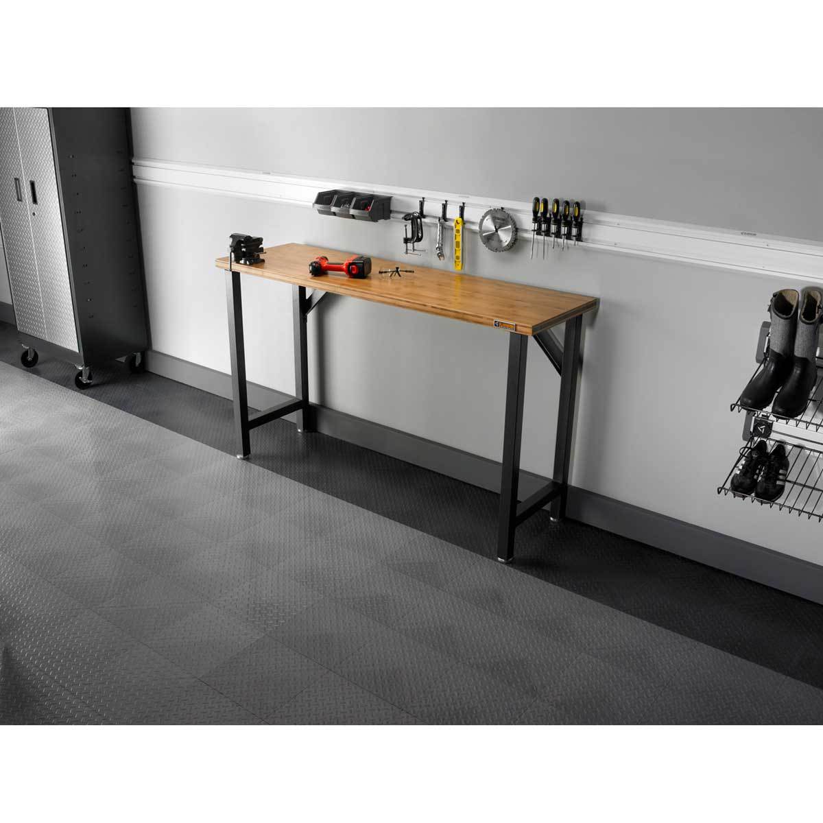 Gladiator Hardwood 8 ft. Adjustable Height Workbench GAWB08HWEG GAWB08HWEG – Garage Cabinets Online Gladiator Hardwood 8 ft. Adjustable Height Workbench GAWB08HWEG GAWB08HWEG – Garage Cabinets Online