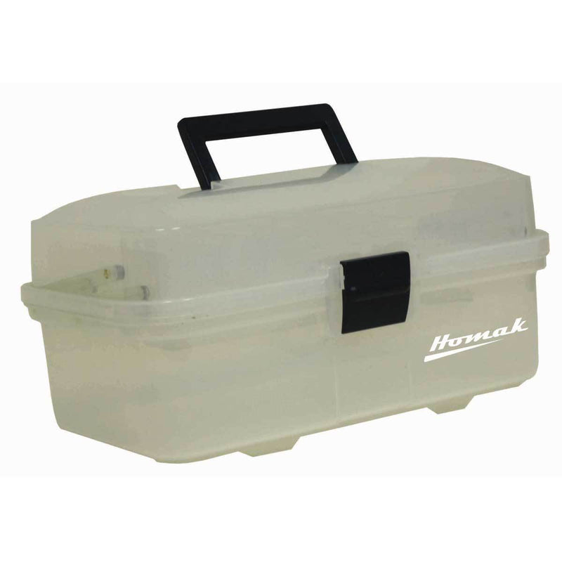 Homak 13" Transparent Plastic Hand Carry Toolbox with 2 tray tier