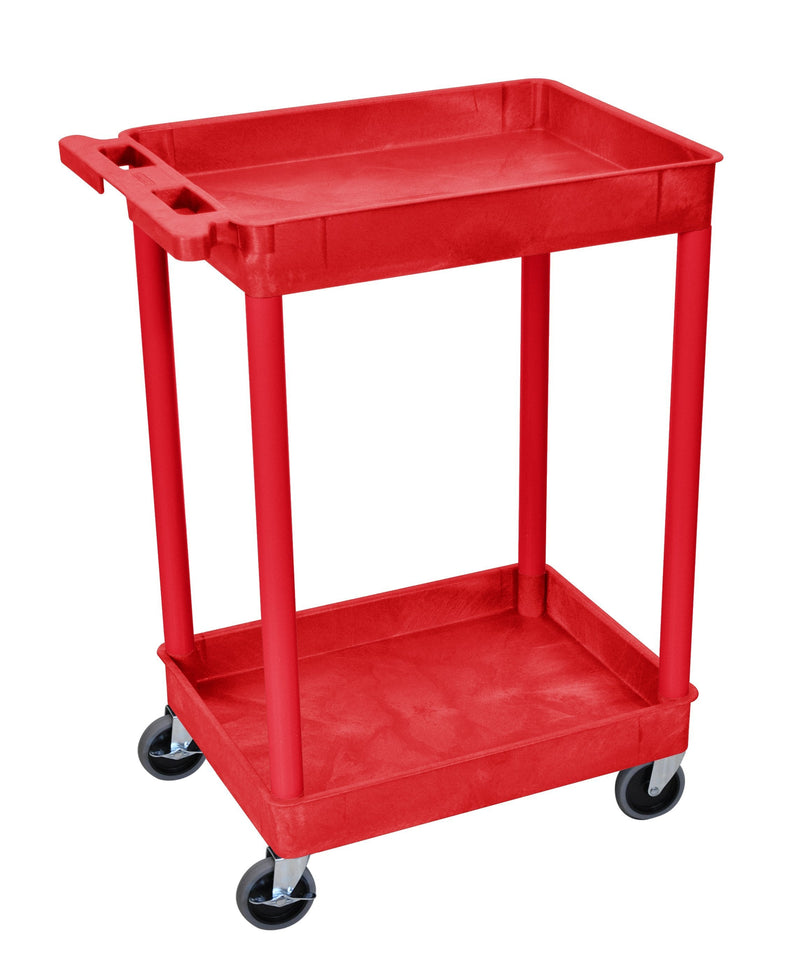 Luxor 2 Shelf Tub Cart Red