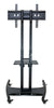 Luxor Adjustable Height Rolling Flat Panel Cart W/ Accessory Shelf