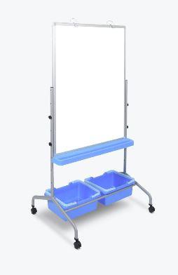 Luxor L330 Classroom Chart Stand With Storage Bins