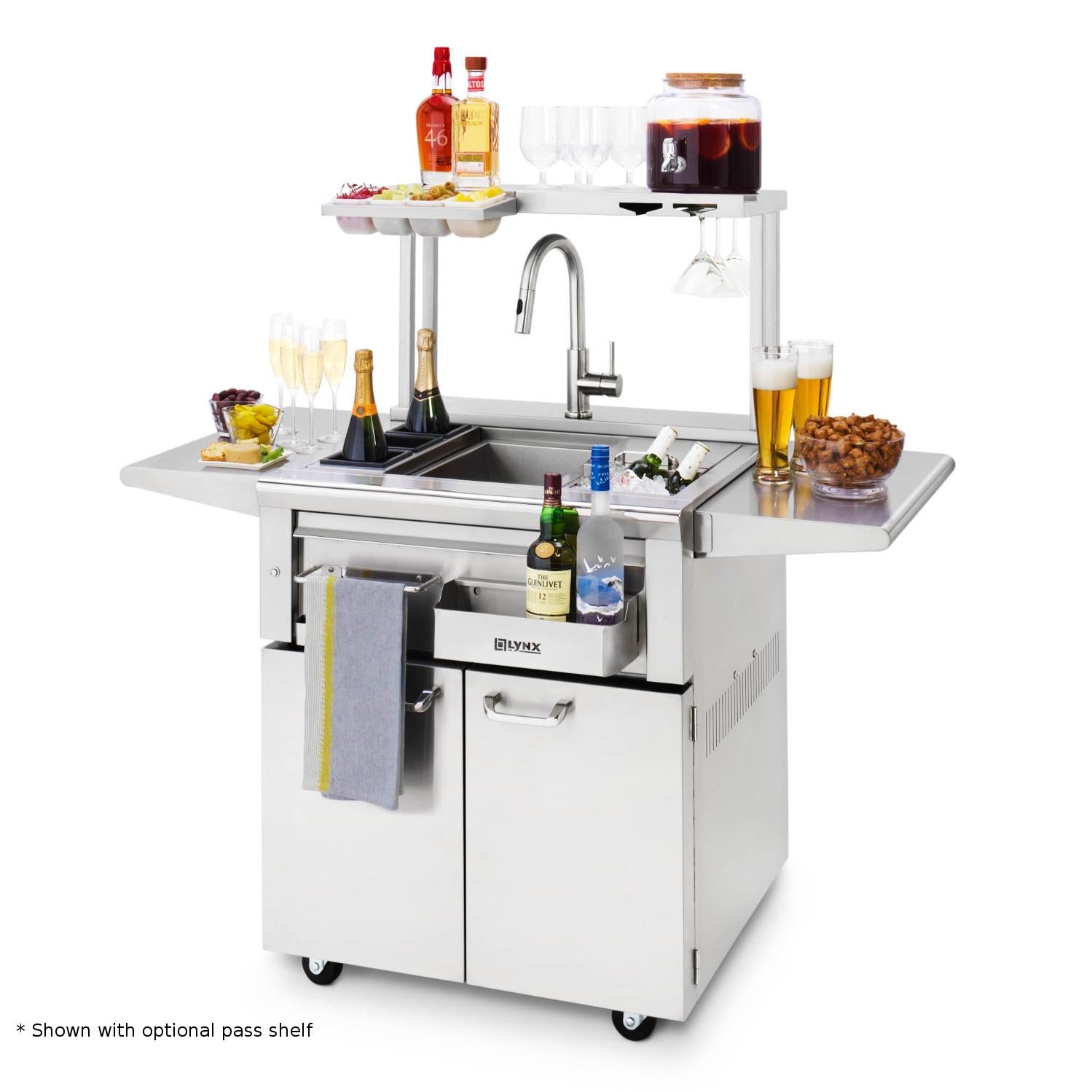 Lynx 30-Inch Freestanding Cocktail Station With Sink & Ice 