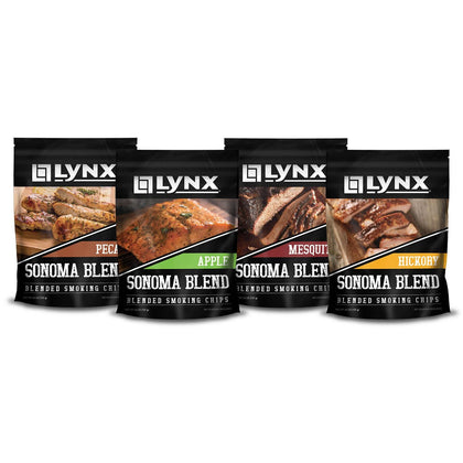 Lynx Sonoma Blend Apple, Hickory, Mesquite And Pecan Smoking Wood Chip - 4 Pack