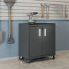 Manhattan Comfort Fortress Mobile Cabinet with Shelves