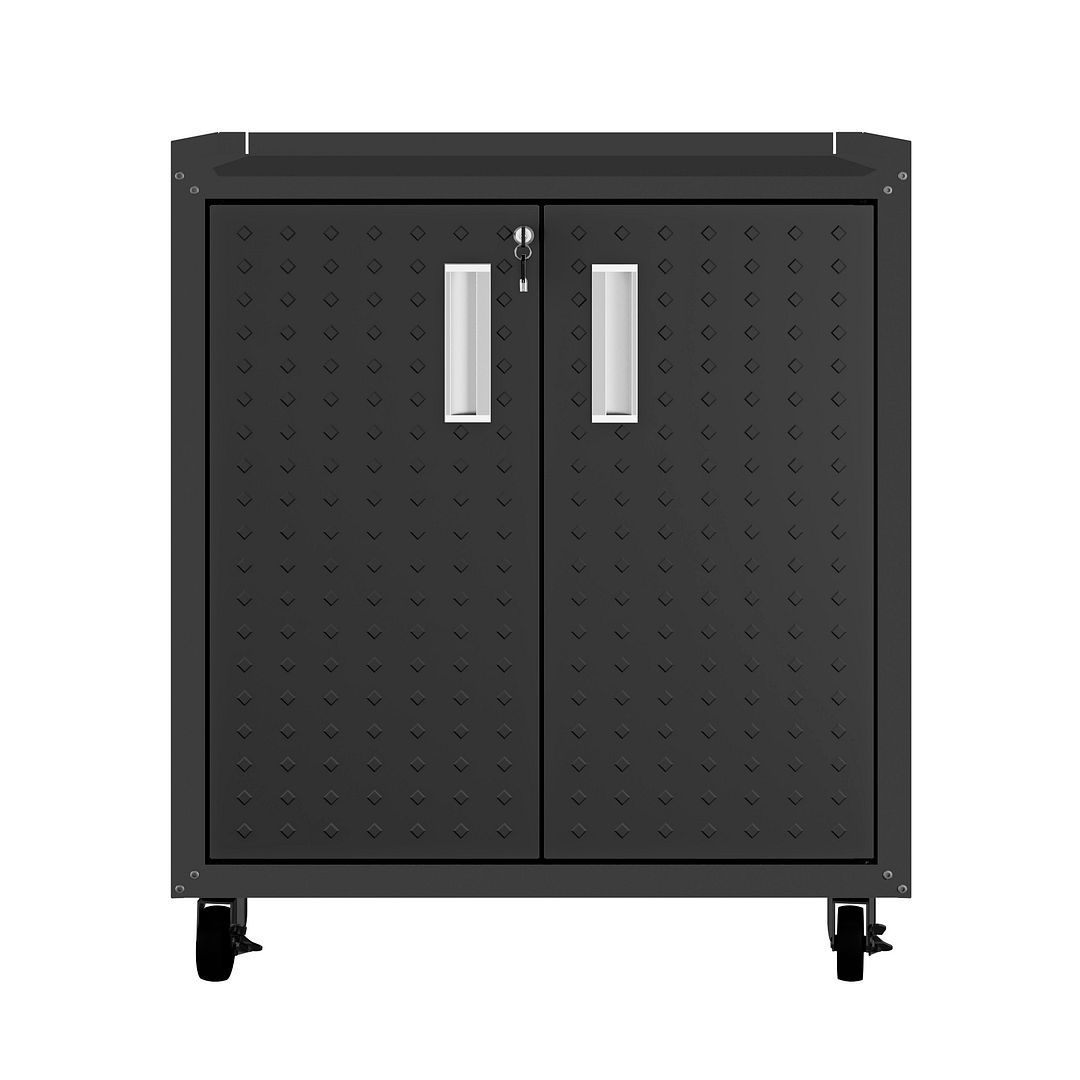 Manhattan Comfort Fortress Mobile Cabinet with Shelves -