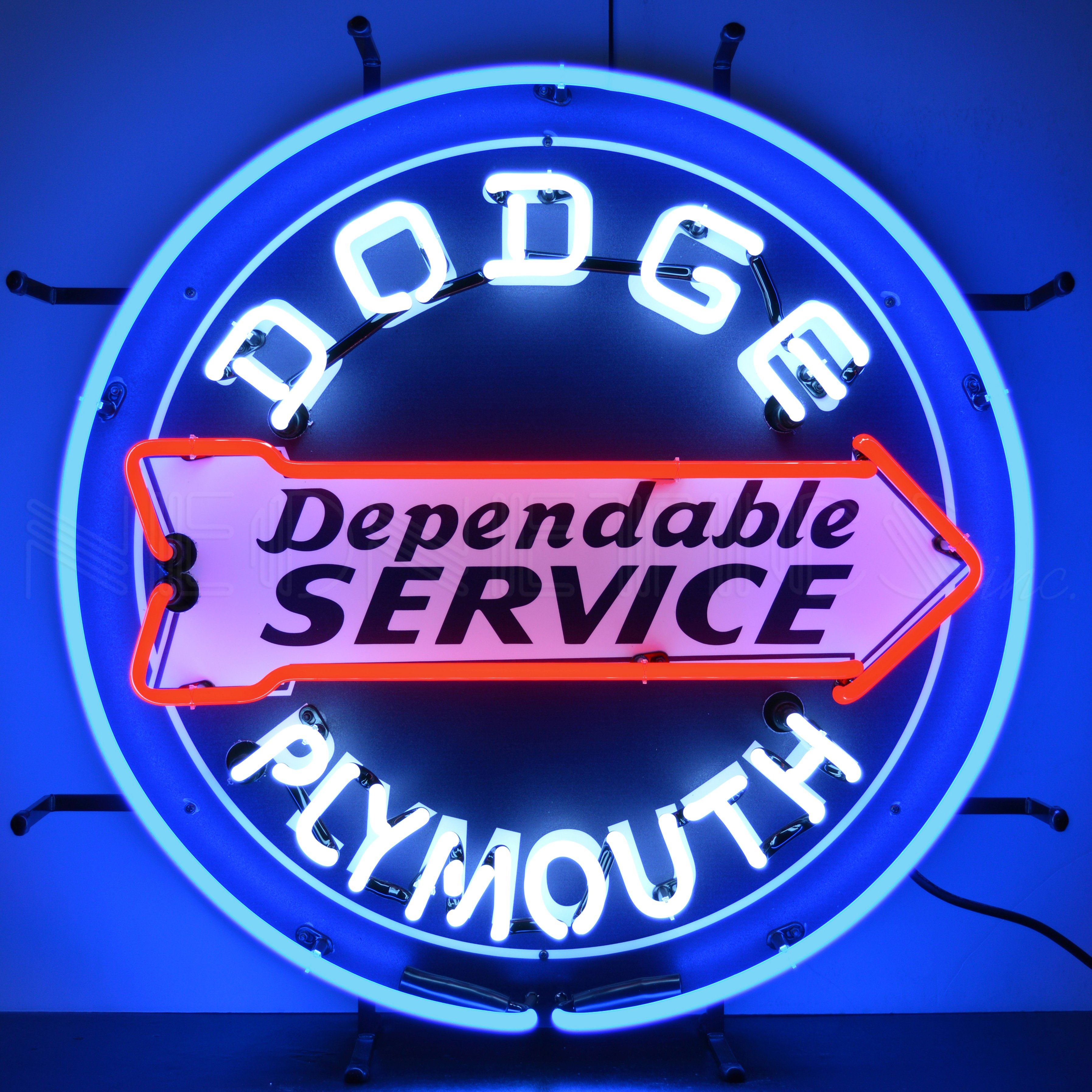 Neonetics Dodge Dependable Service Neon Sign