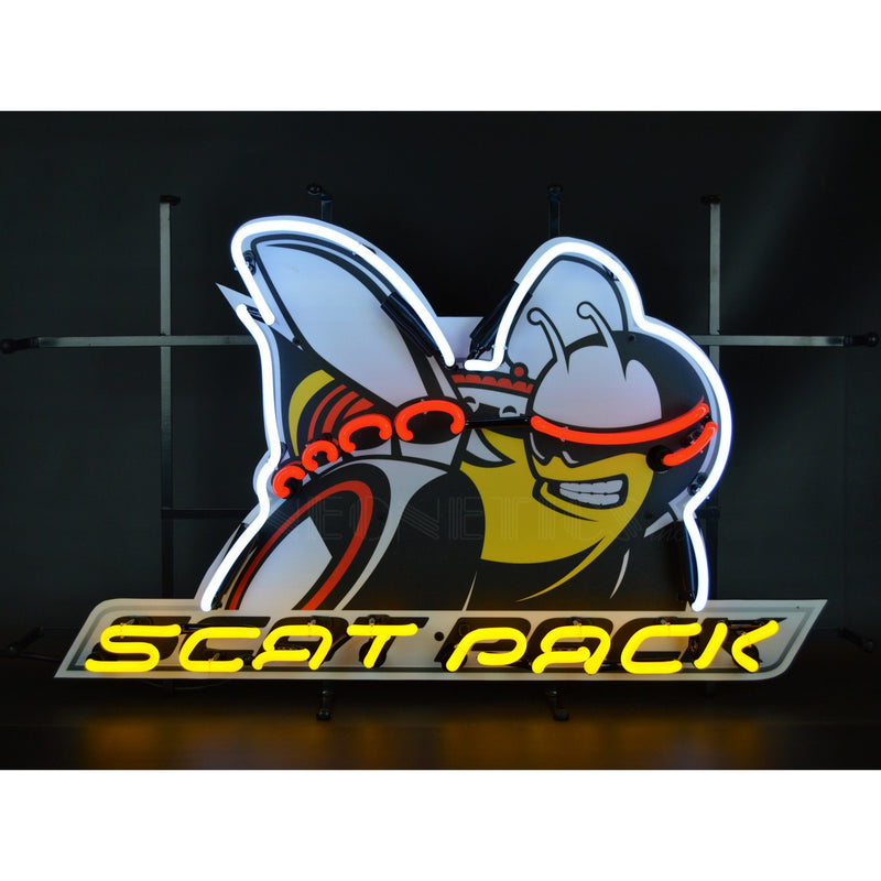 Neonetics Dodge Scat Pack Neon Sign With Backing