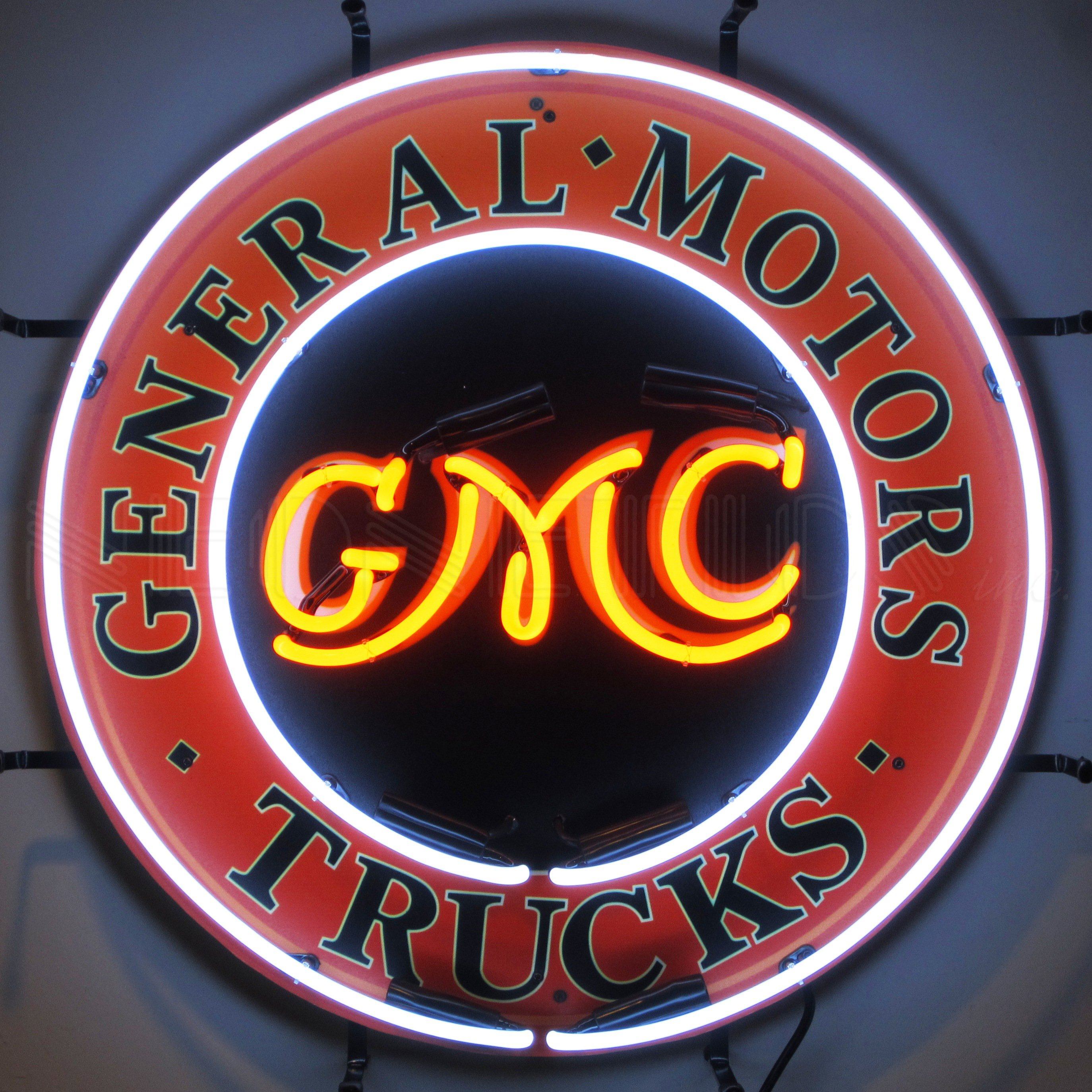 Neonetics Gmc Trucks Neon Sign With Backing