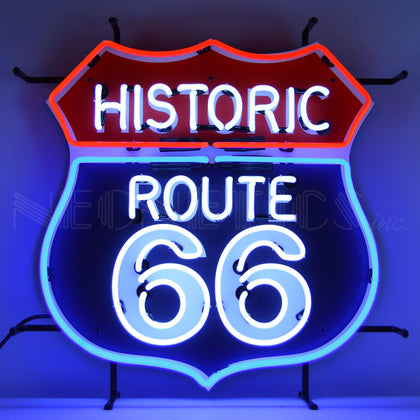 Neonetics HISTORIC ROUTE 66 NEON SIGN WITH BACKING