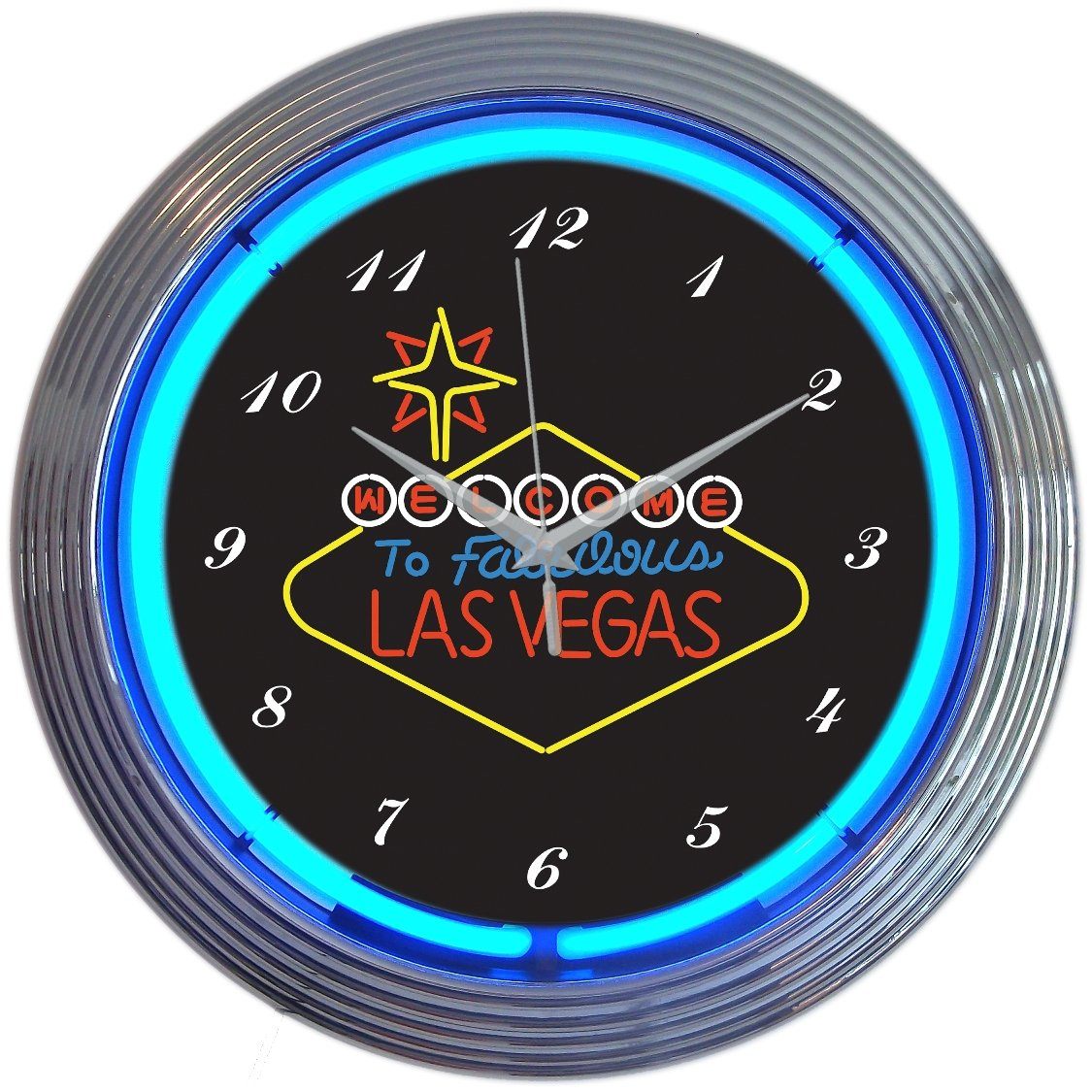 Neonetics LAS VEGAS SIGN NEON CLOCK 8VEGSN – Garage Cabinets Online
