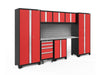 NewAge Bold 3.0 Red 8 Piece Set w/Stainless Steel Worktop