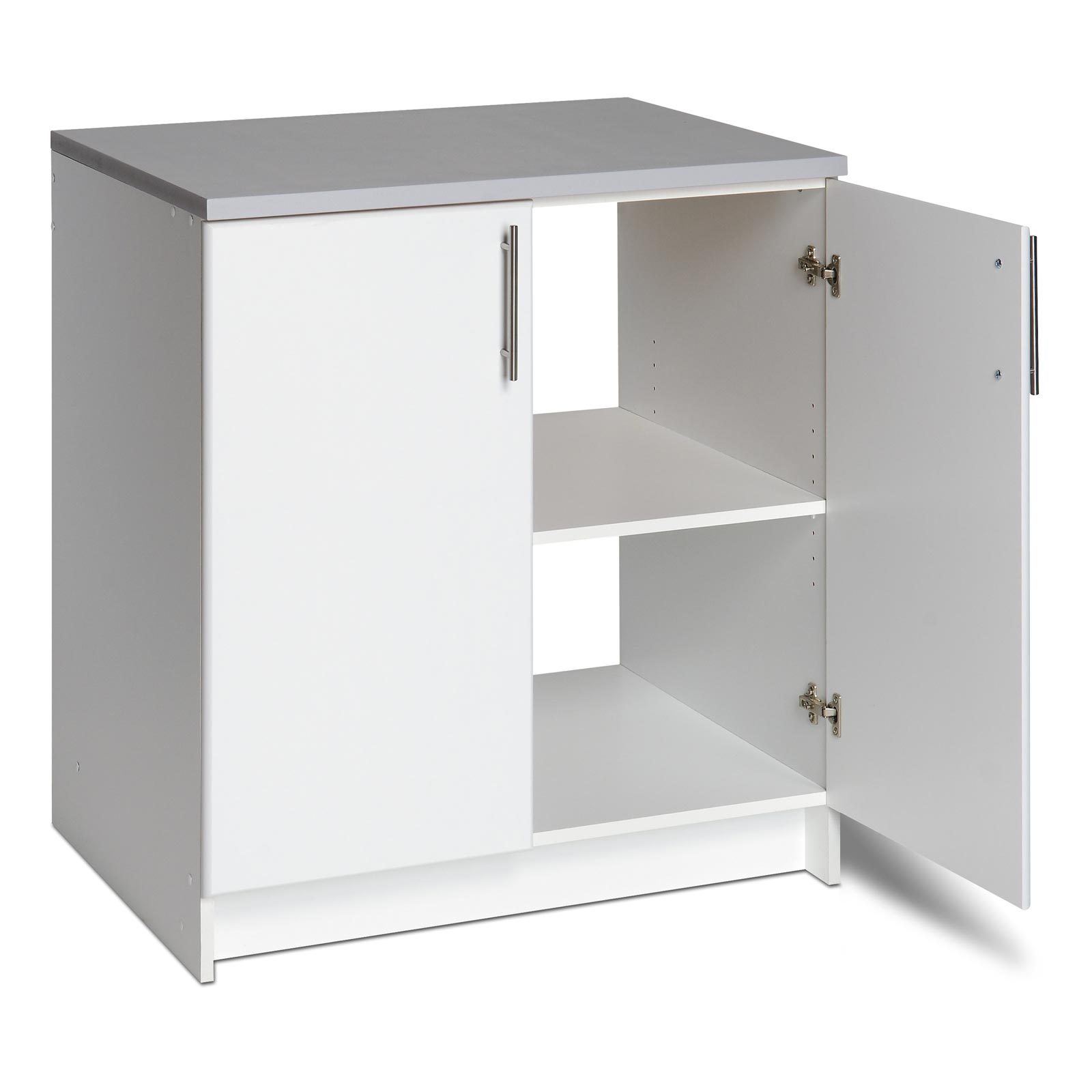 Prepac White Elite 36" Storage Cabinet With Doors, Multipurpose Cabinet With Drawer And Ad... | The Home Depot Canada