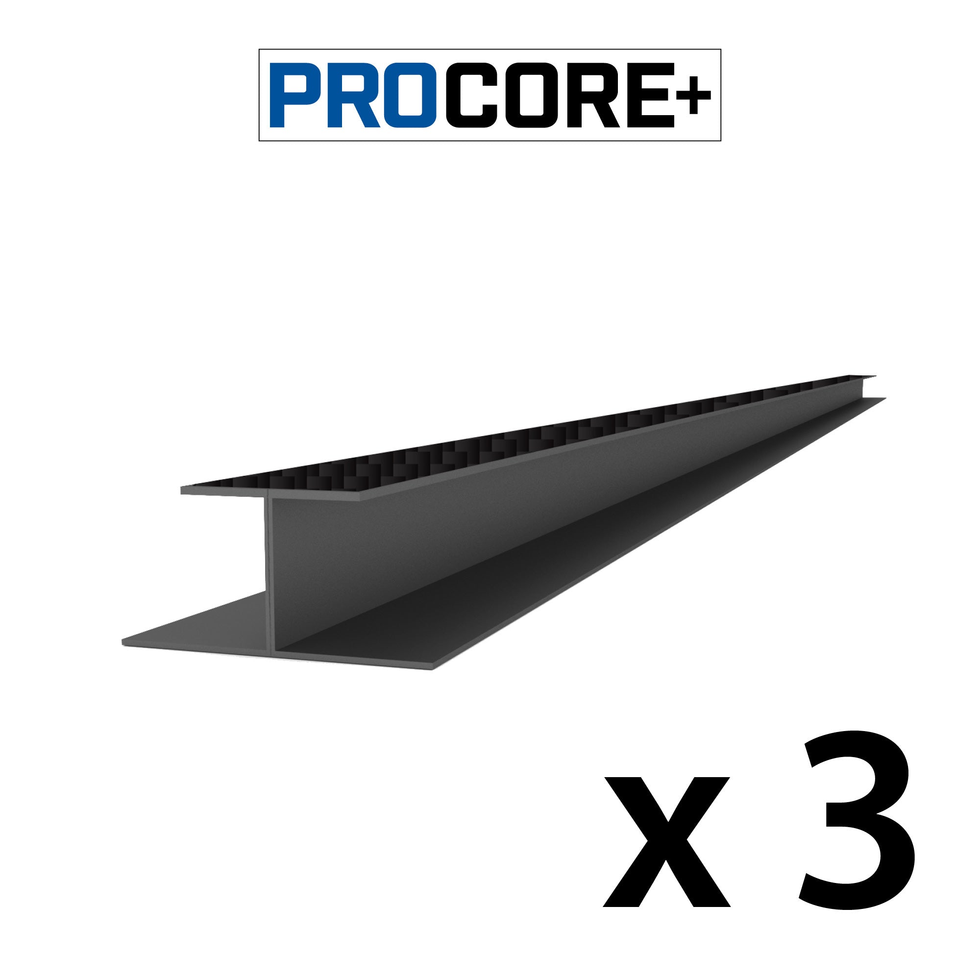 Proslat 8 ft. PROCORE+ PVC H-Trim Pack - 3 Pack - Trims