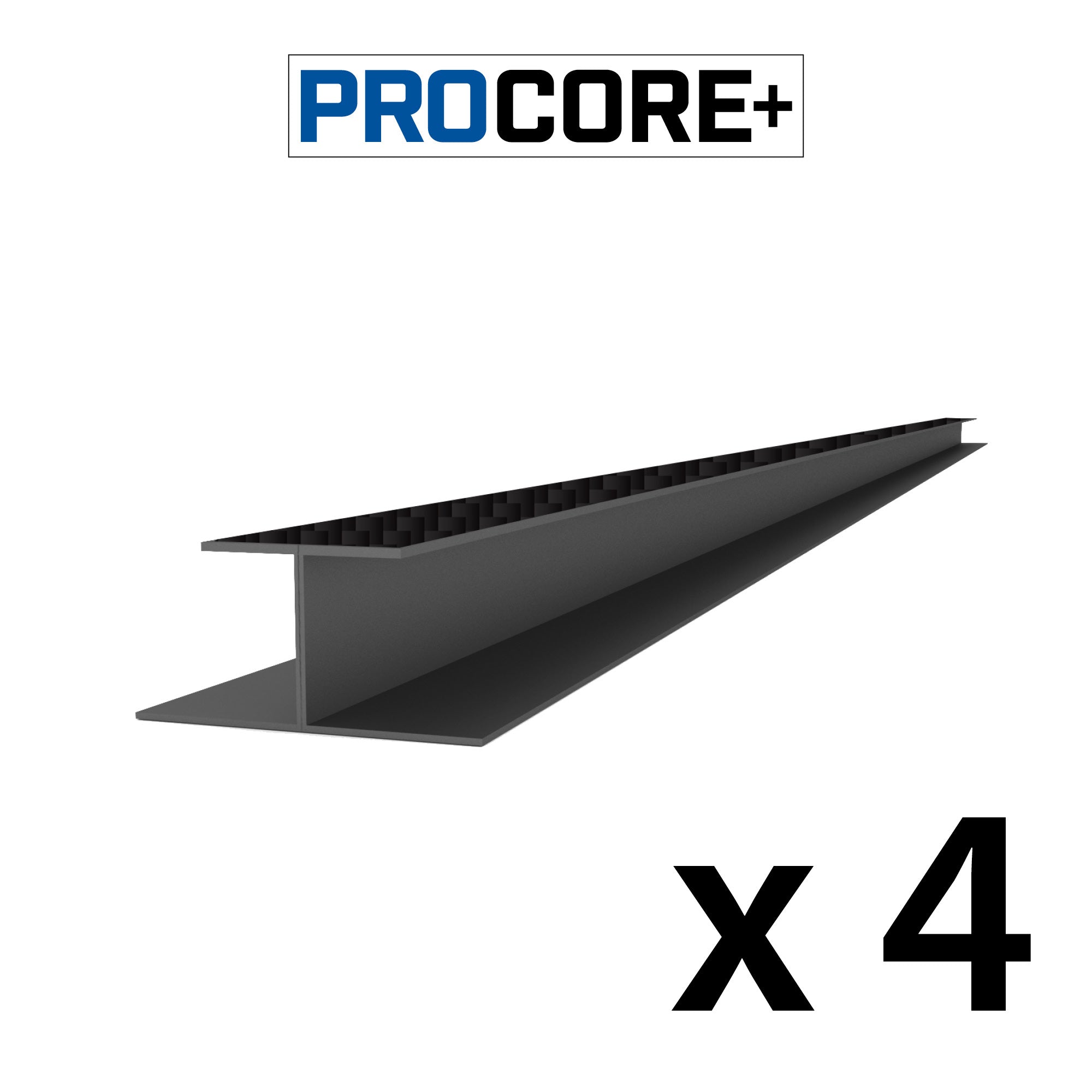 Proslat 8 ft. PROCORE+ PVC H-Trim Pack - 4 Pack - Trims