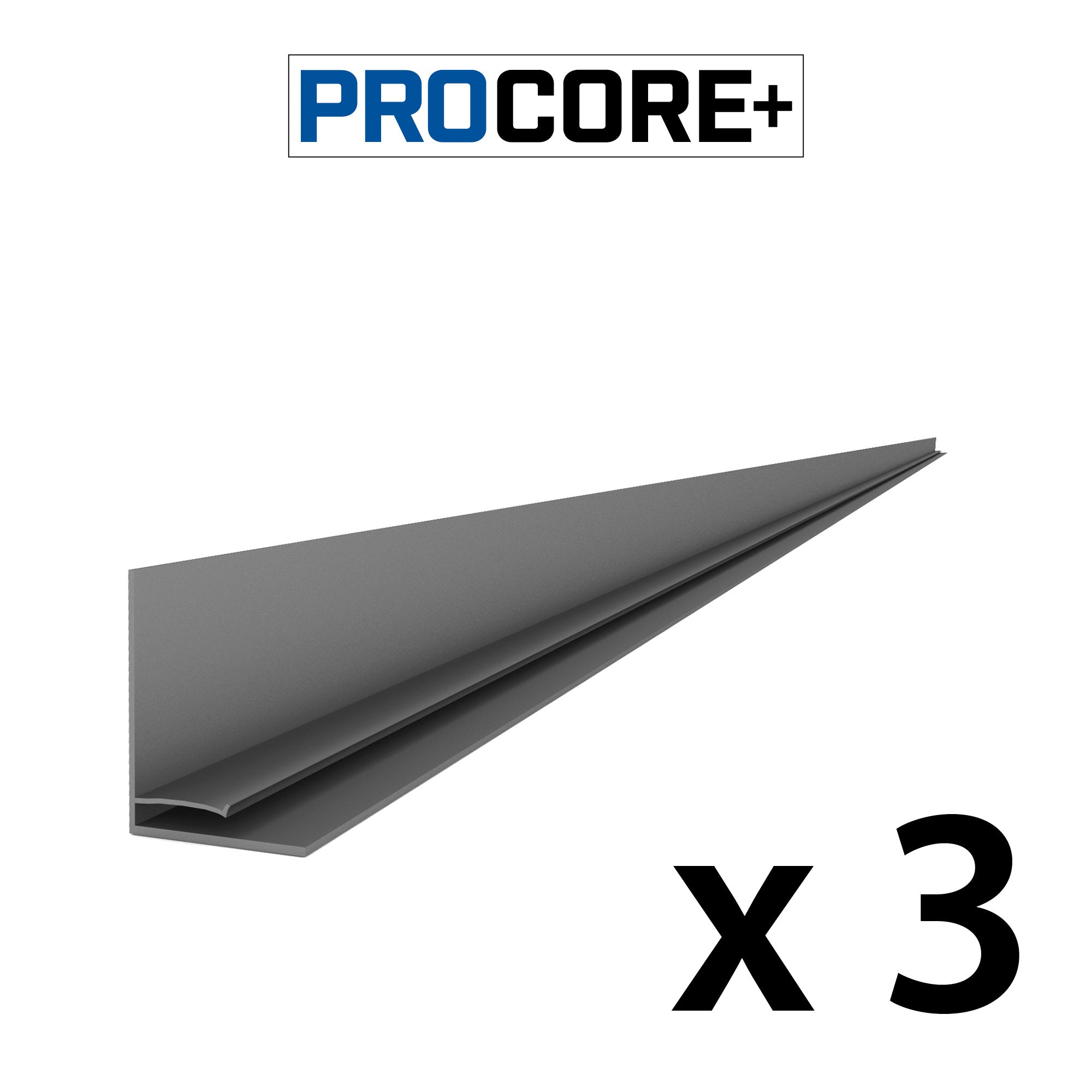 Proslat 8 ft. PROCORE+ PVC Top Trim Pack - 3 Pack - L Trims