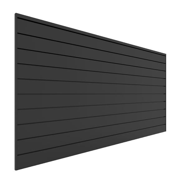 Proslat 8 ft.  x 4 ft. PVC Slatwall - Charcoal