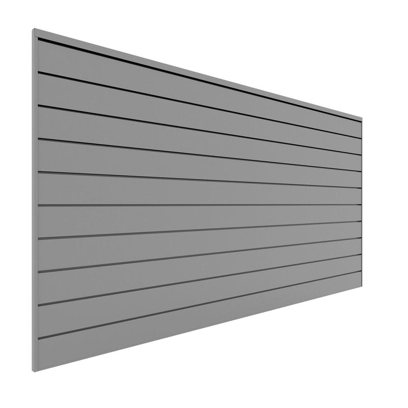 Proslat 8 ft.  x 4 ft. PVC Slatwall - Light Gray