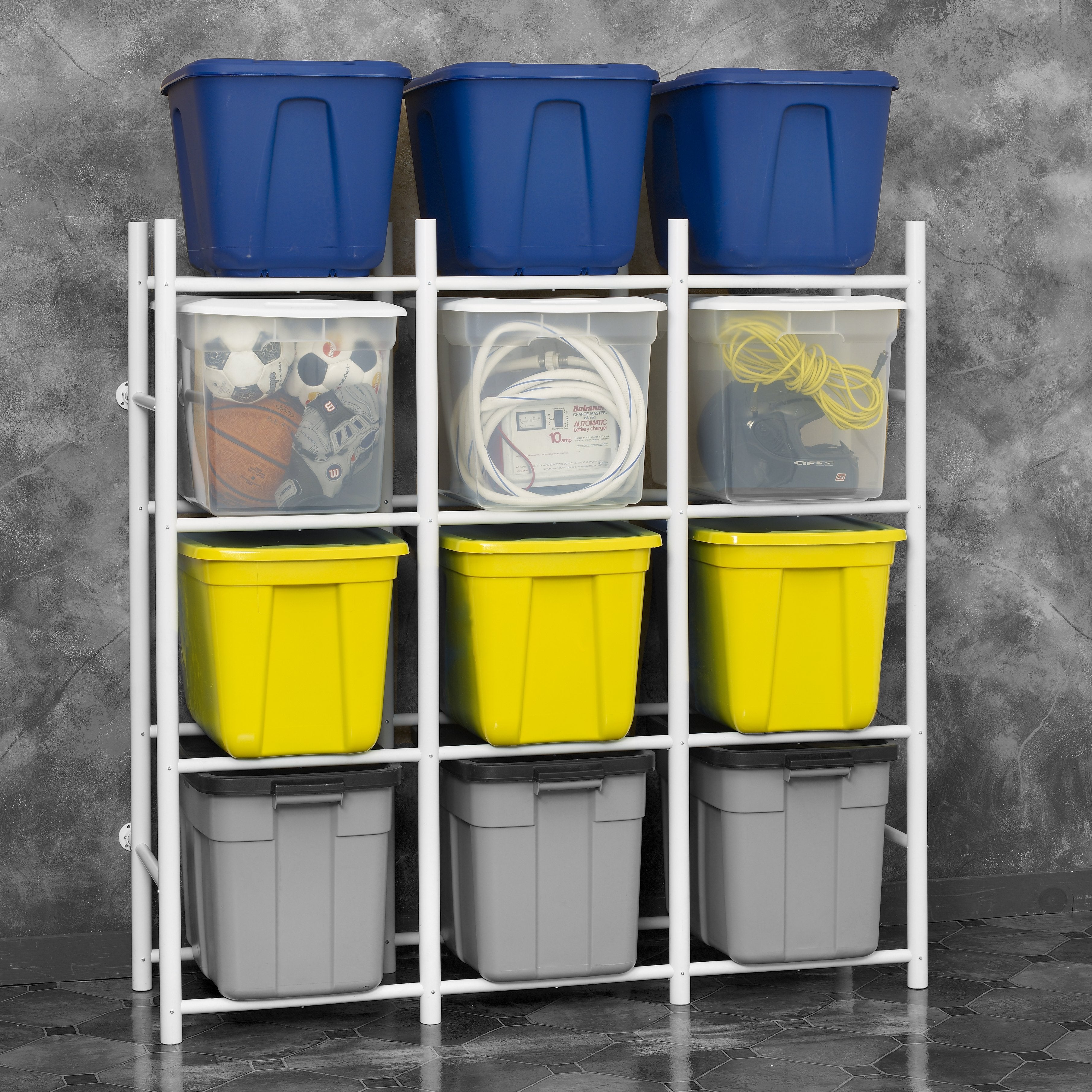 Proslat Bin Warehouse Rack - 12 Totes Compact 65003 – Garage Cabinets ...