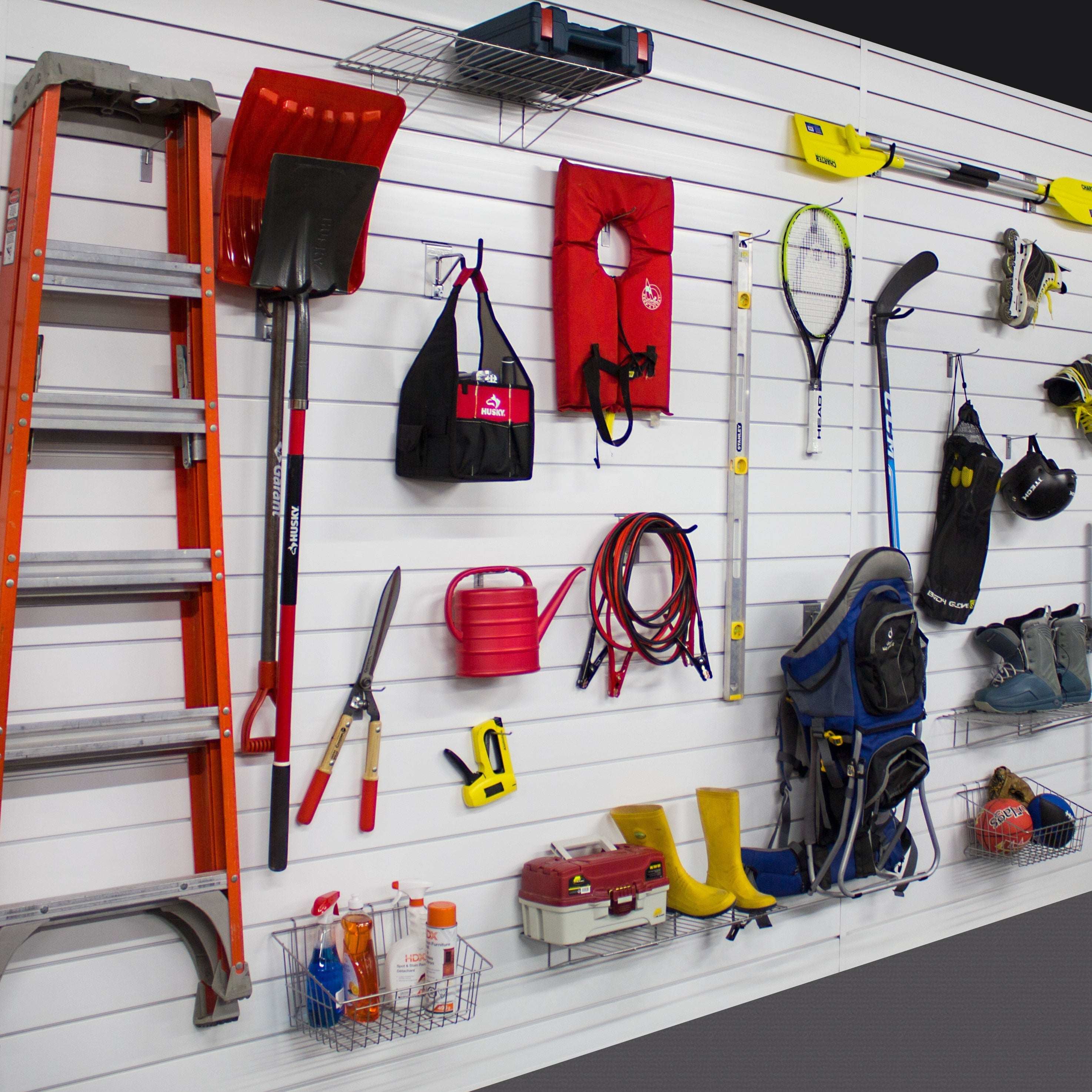 Proslat and Slatwalls Garage Storage Designs