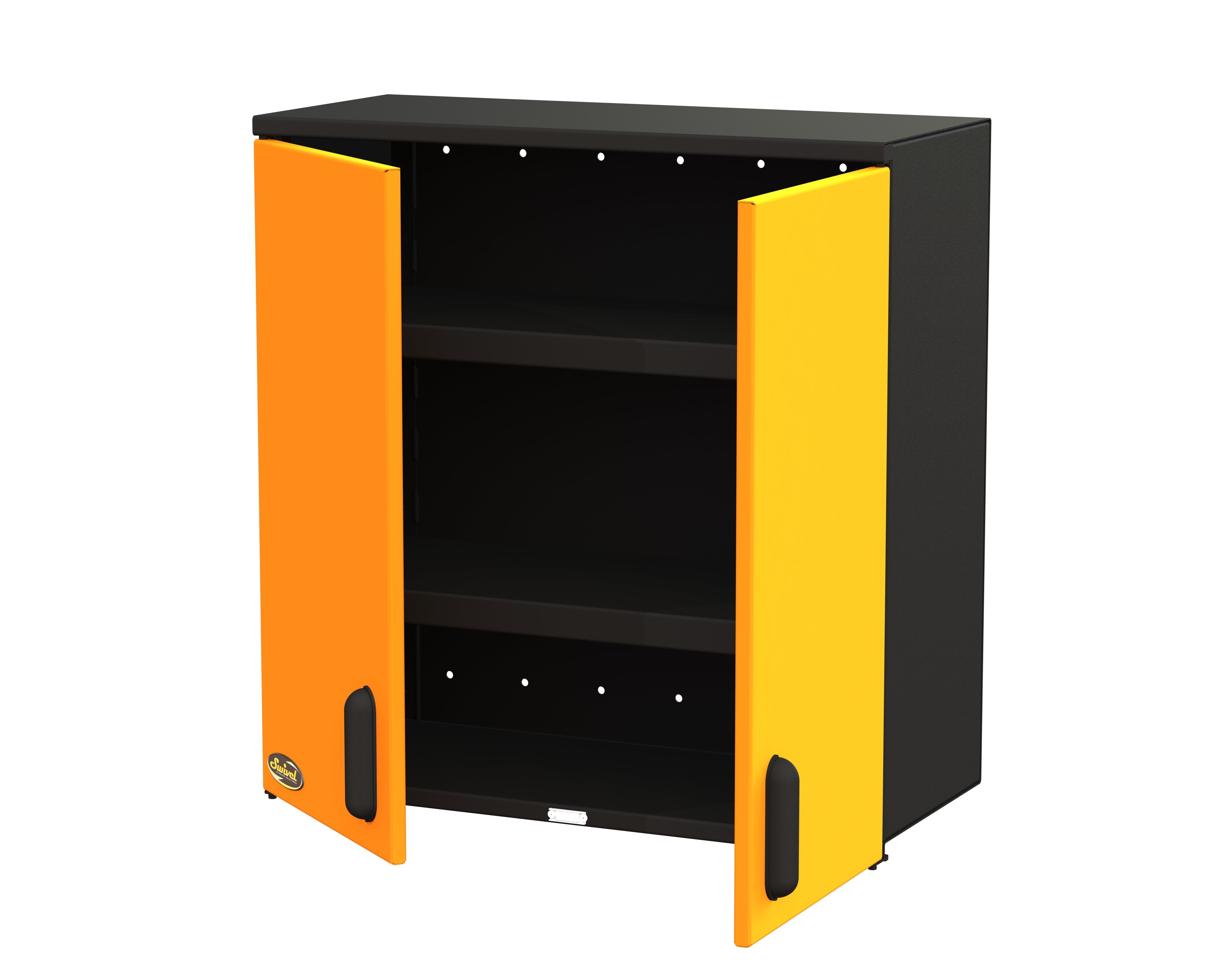 Swivel 30 Inch Wall Cabinet With 2 Adjustable Shelves