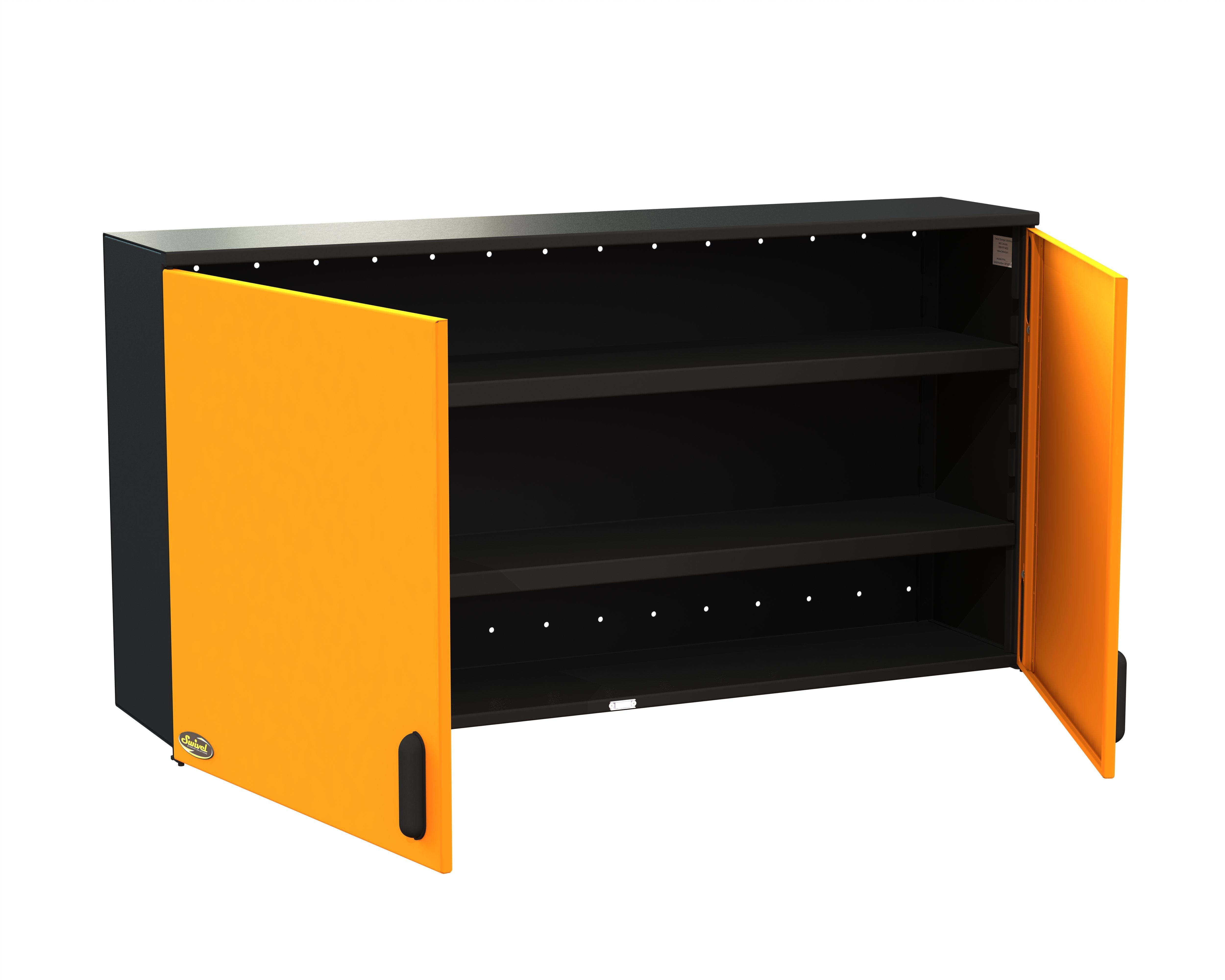 Swivel 60 Inch Wall Cabinet With 2 Adjustable Shelves