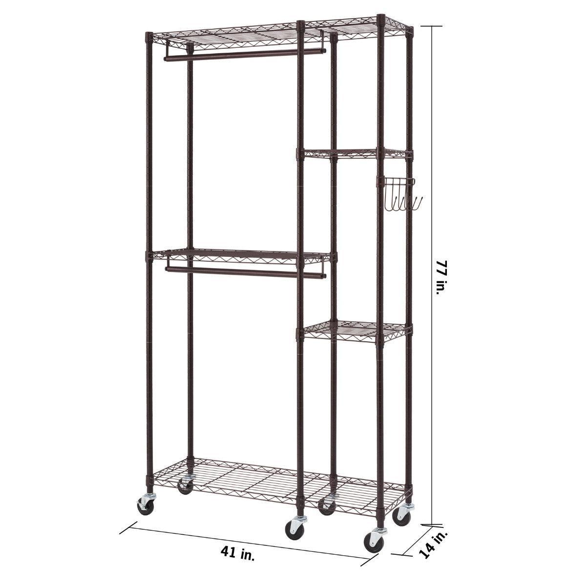 Trinity Rack with 6 Drawers, Freestanding Closet Organizer, Tall Closet  Storage Organizer, Garment Rack for Hanging Shirts, Dresses, Jackets